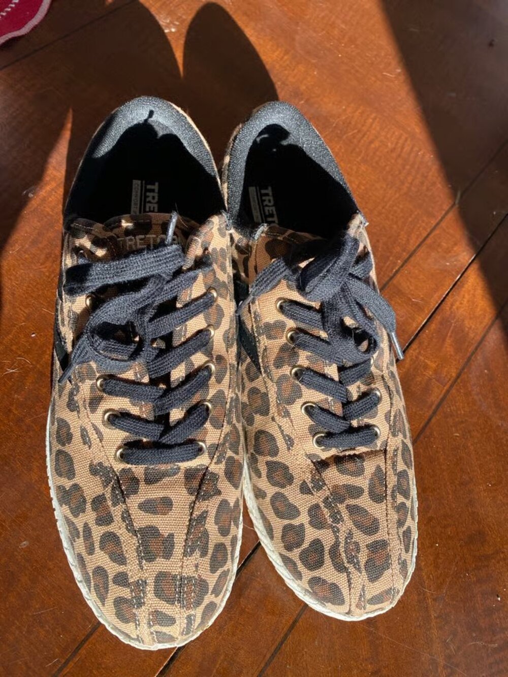 Leopard Print Lace-up Sneakers